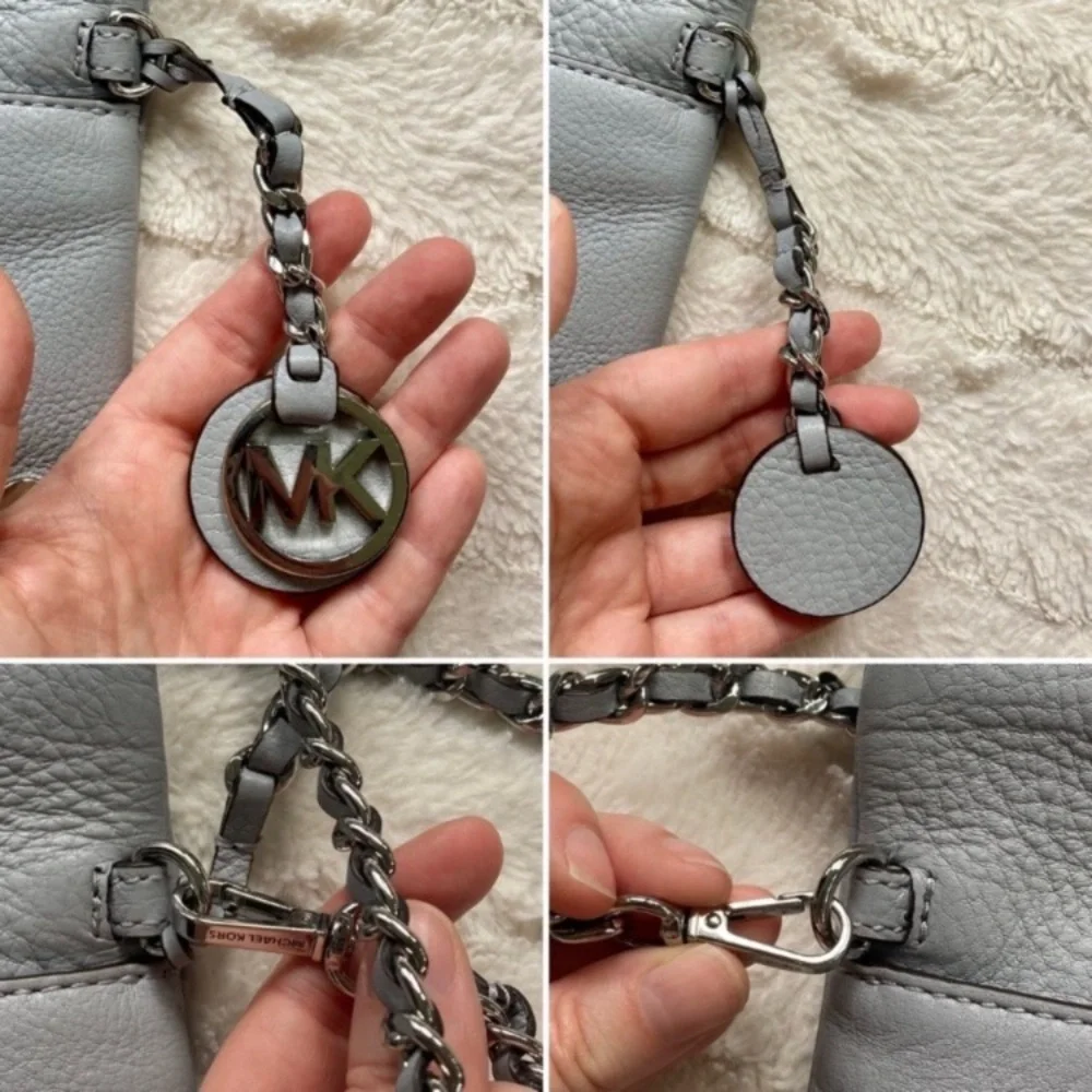 Michael Kors Corrine Crossbody Bag Dove Grey Leather - Picture 17 of 17